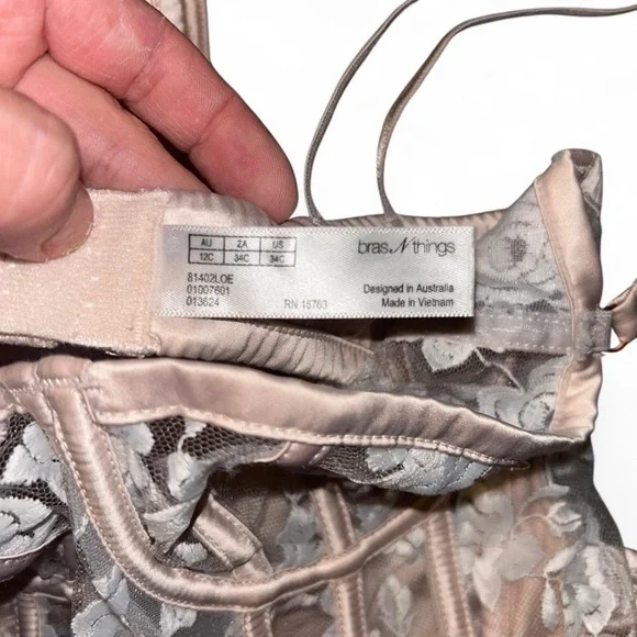 Bras N Things Pink Floral Lace Bodysuit - Picture 8 of 10